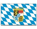 Bayern mit Wappen gedruckt im Querformat | 90 x 150 cm