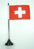 Schweizer Tisch-Fahne mit Fuss | 11 x 16 cm