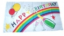 Happy Birthday Geburtstags Fahne / Flagge gedruckt | 90 x 150  cm