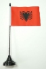 Albanien Tisch-Fahne mit Fuss | 11 x 16 cm