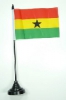 Ghana Tisch-Fahne mit Fuss | 11 x 16 cm