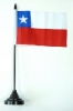 Chile Tisch-Fahne mit Fuss | 11 x 16 cm