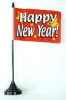 Happy New Year Tisch-Fahne mit Fuss | 11 x 16 cm