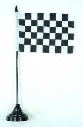 Ziel / Start Tisch-Fahne mit Fuss | 11 x 16 cm