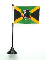 Bob Marley Tisch-Fahne mit Fuss | 11 x 16 cm