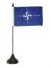 Nato Tisch-Fahne mit Fuss | 11 x 16 cm