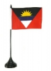 Antigua & Barbuda Tisch-Fahne mit Fuss | 11 x 16 cm