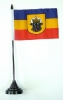 Mecklenburg Ochsenkopf Tisch-Fahne mit Fuss | 11 x 16 cm