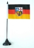 Saarland Tisch-Fahne mit Fuss | 11 x 16 cm