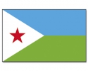 Dschibuti / Djibouti Fahne / Flagge am Stab | 30 x 45 cm