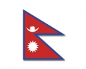 Nepal Fahne / Flagge am Stab | 30 x 45 cm