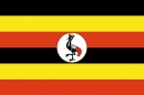 Uganda Fahne / Flagge am Stab | 30 x 45 cm
