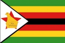 Simbabwe / Zimbabwe Fahne / Flagge am Stab | 30 x 45 cm