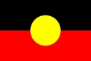 Aboriginal Fahne gedruckt | 90 x 150 cm