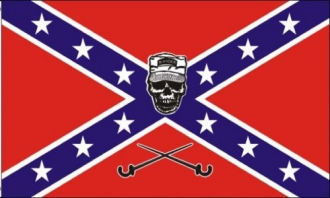 Konfderierte Soldaten/Confederate Soldier Skull Fahne gedruckt | 90 x 150 cm