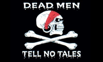 Pirat Tote erzhlen keine Geschichten Fahne gedruckt / Deadmen tell not tales | 90 x 150 cm
