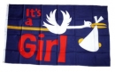 Its a Girl / Mdchen Fahne gedruckt | 90 x 150 cm