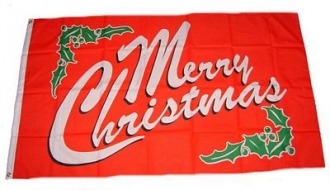 Weihnachten / Merry Christmas Fahne gedruckt | 60 x 90 cm