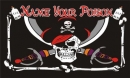 Pirat name your poison Fahne gedruckt | 90 x 150 cm