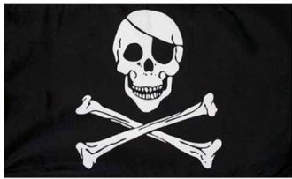 Fahne Pirat mit gekreutzten Knochen MULTI-FLAG | 90 x 150 cm