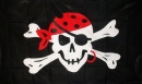 Pirat Einauge Fahne gedruckt / one eye Jack | 90 x 150 cm