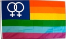 Regenbogen Frau / Rainbow Women Fahne gedruckt | 90 x 150 cm
