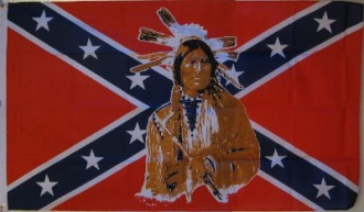 Rebel Indianer Fahne gedruckt | 90 x 150 cm