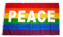 Regenbogen mit Peace Fahne gedruckt | 90 x 150 cm