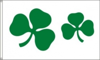 Kleeblatt / Shamrock Irland Fahne gedruckt | 90 x 150 cm