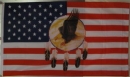 US Adler Traumfänger / US Eagle Dream Catcher Fahne gedruckt | 90 x 150 cm