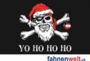 Weihnachtspiraten / Yo Ho Ho Pirate Fahne gedruckt | 90 x 150 cm