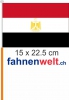 gypten / Aegypten  Fahne / Flagge am Stab  Pack  4 Stck | 15 x 22.5 cm