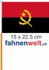 Angola Fahne / Flagge am Stab  Pack  4 Stck | 15 x 22.5 cm