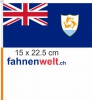 Anguilla Fahne / Flagge am Stab  Pack  4 Stck | 15 x 22.5 cm