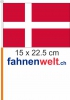 Dnemark Fahne / Flagge am Stab  Pack  4 Stck | 15 x 22.5 cm
