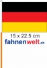 Deutschland Fahne / Flagge am Stab  Pack  4 Stck | 15 x 22.5 cm
