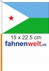 Dschibuti Fahne / Flagge am Stab  Pack  4 Stck | 15 x 22.5 cm