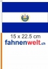 El Salvador Fahne / Flagge am Stab  Pack  4 Stck | 15 x 22.5 cm