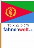 Eritrea Fahne / Flagge am Stab  Pack  4 Stck | 15 x 22.5 cm