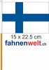 Finnland Fahne / Flagge am Stab  Pack  4 Stck | 15 x 22.5 cm