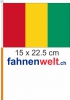 Guinea Fahne / Flagge am Stab  Pack  4 Stck | 15 x 22.5 cm