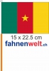 Kamerun Fahne / Flagge am Stab  Pack  4 Stck | 15 x 22.5 cm