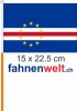 Kap Verde Fahne / Flagge am Stab  Pack  4 Stck | 15 x 22.5 cm