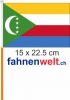 Komoren Fahne / Flagge am Stab  Pack  4 Stck | 15 x 22.5 cm