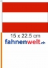 sterreich / Austria Fahne / Oesterreich Flagge am Stab Pack  4 Stck | 15 x 22.5 cm