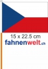 Tschechische Republik Fahne / Flagge am Stab  Pack  4 Stck | 15 x 22.5 cm