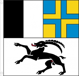 Graubnden Fahne aus Stoff 90 x 90 cm