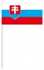 Slowakei Papier-Fahne am Stab gedruckt Pack mit 25 Stck | 12 x 24 cm