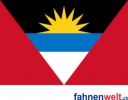 Antigua & Barbuda Tisch-Fahne DeLuxe ohne Stnder | 15.5  x 24 cm