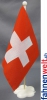Schweiz Tisch-Fahne gedruckt | 22.5 x 15 cm mit Blumenfuss